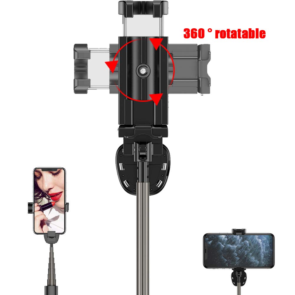 Selfie Stick Treppiede, Telefono Treppiede, 35" Allungabile Alluminio Leggero Treppiede con Wireless Bluetooth Remote per iPhone E Android Phone, Portatile E Grande Regolabile per Selfie/Vlogging