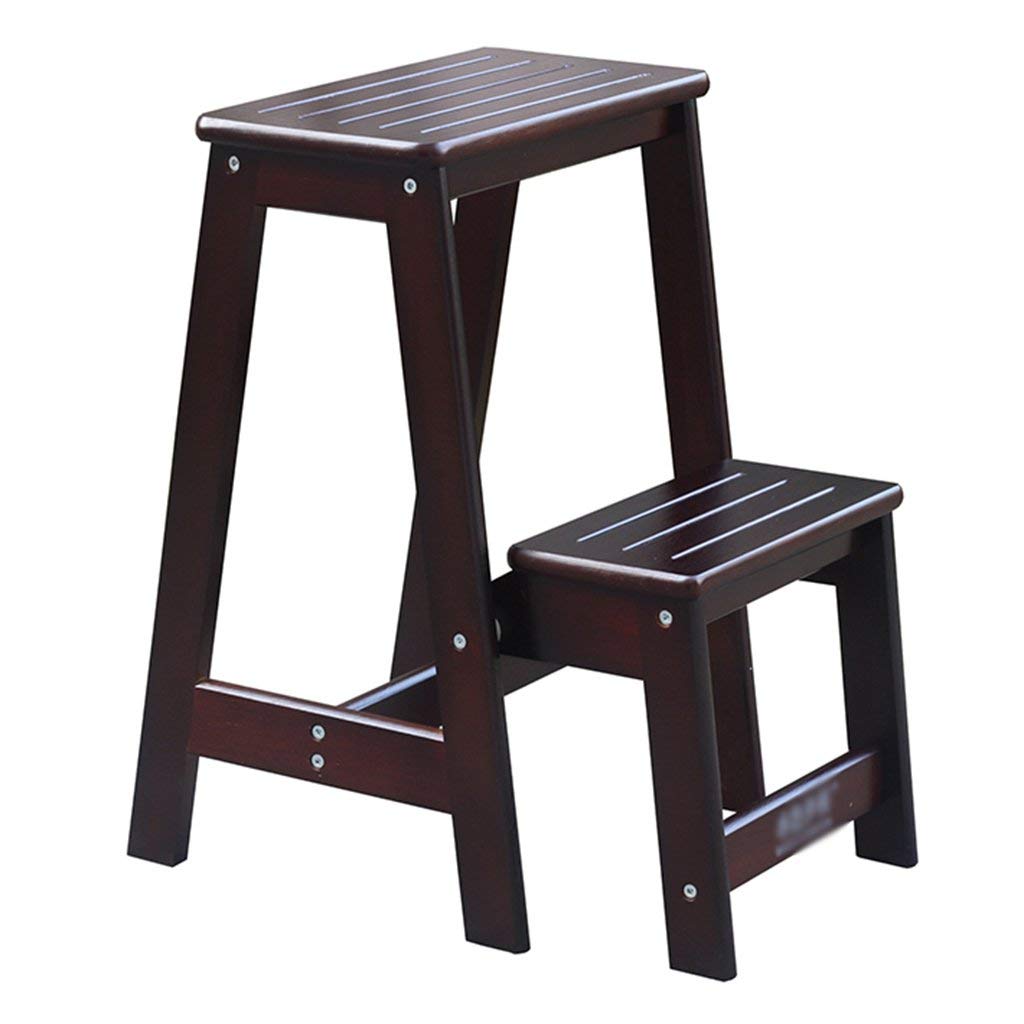 Tabouret d'échelle en bois pliable escabeau 2 marches et tabouret à chaussures