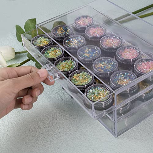 Guolich Nail Art Decoration Storage Box Transparent Acrylic Nail Art Jewelry Accessories Storage Box Rack Shelf Display Stand Holder for Cosmetic Jewelry - Image 3