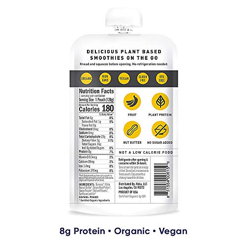 Noka Superfood Fruit & Nut Butter Smoothie Pouches, Healthy Snacks (Banana Cocoa Peanut Butter) 6 Pack, Vegan, Plant Protein, Gluten-Free, Organic, Meal Replacement Squeeze Packs, 4.22oz Ea 2 Noka Superfood Fruit & Nut Butter Smoothie Pouches, Healthy Snacks (Banana Cocoa Peanut Butter) 6 Pack, Vegan, Plant Protein, Gluten-Free, Organic, Meal Replacement Squeeze Packs, 4.22oz Ea