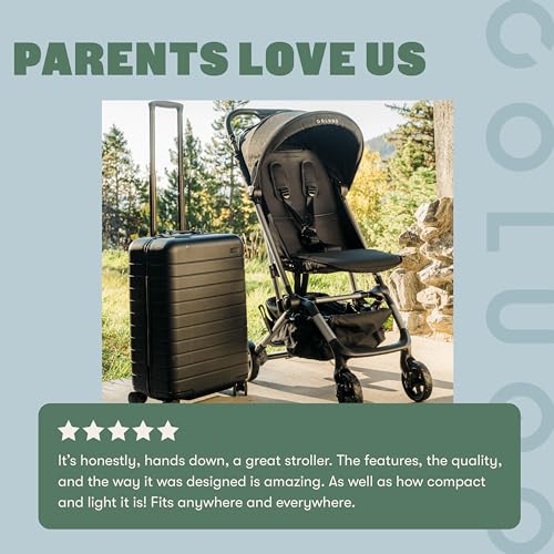 Colugo Compact Stroller - One Hand Fold Lightweight, Travel, Toddler, Airplane, Foldable Stroller with Rain Cover, Backpack and Cup Holder (Olive) - Image 6