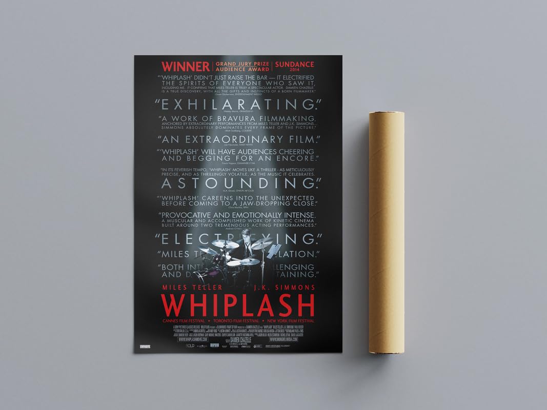 Pixie Posters Multi Colour All Time Great Movie Posters Whiplash Wall Art (A3 Size 29.7Cmx42cm)