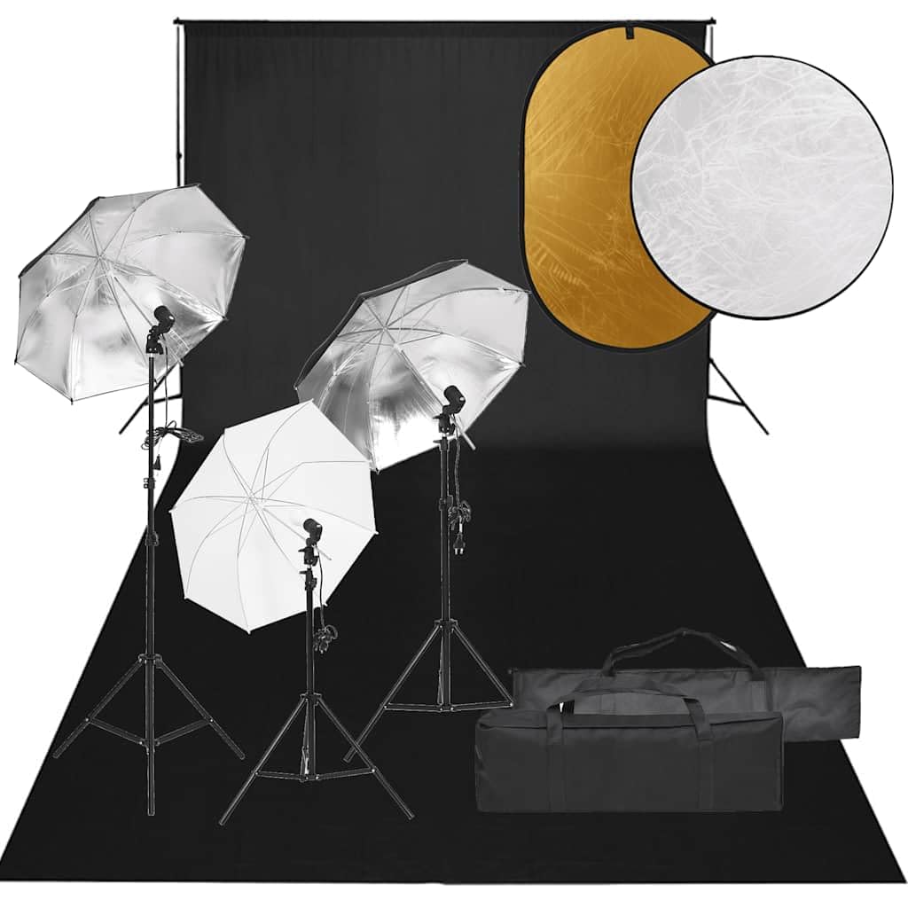 Kit de studio photo avec trepied aluminium 230 cm et reflecteur 5 en 1