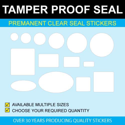 Clear Seal Stickers - Permanent Adhesive, 38mm Square, 1000