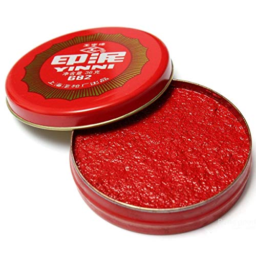 ANNIUP Calligraphie Peinture Rouge Encre Ronde Chinois Yinni Pad Nouveau 36 g