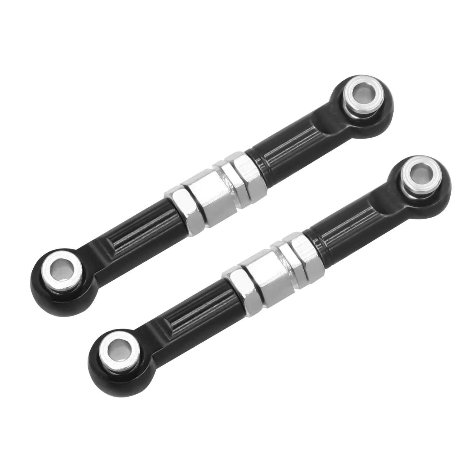 Rc Special Connecting Rod for MJX H16 16207 16208 16209 16210 1/16 Metal Front Steering Links Rod RC Car Tracked Vehicle Parts and Accessories Upgrade Replacement Use(Black)