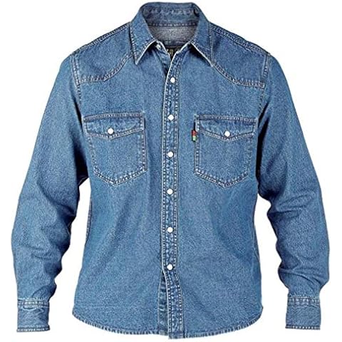 Duke Stonewashed Long Sleeve Denim Shirt Cover