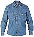 Produktbild Duke Herren Jeanshemd Steingewaschen - Blau, L Brust 101 - 104cm