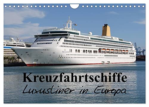 Bateaux de croisière en Europe, Version française (Calendrier mural 2026