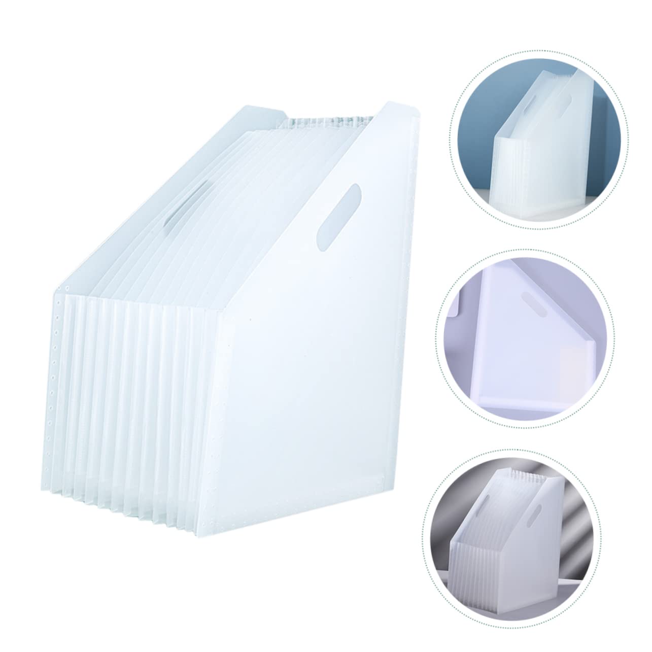 HOMSFOU Accordion File Organizer Vertical File Holder for Desktop Multi Layer Telescopic Design for Office and Home Organization Finish