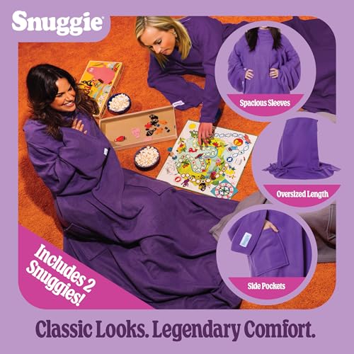 Image of Snuggie The Original Wearable Blanket With Sleeves & Pockets | Cozy Oversized Throw for Adult Men & Women | One Size, 71x54