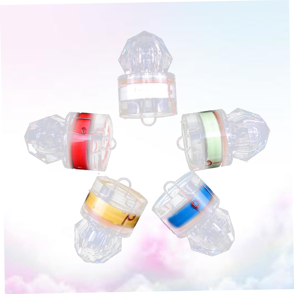 BESPORTBLE Led Underwater Squid Fishing Light Night Fishing Lamp Long Life Battery 5pcs Green Light Lure for Deep Sea