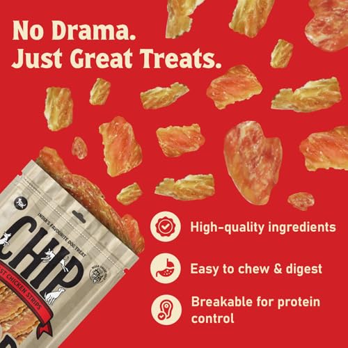 Image of Chip Chops Dog Treats 250g Dog Reward Snack (Chicken Strips, Pack of 3)