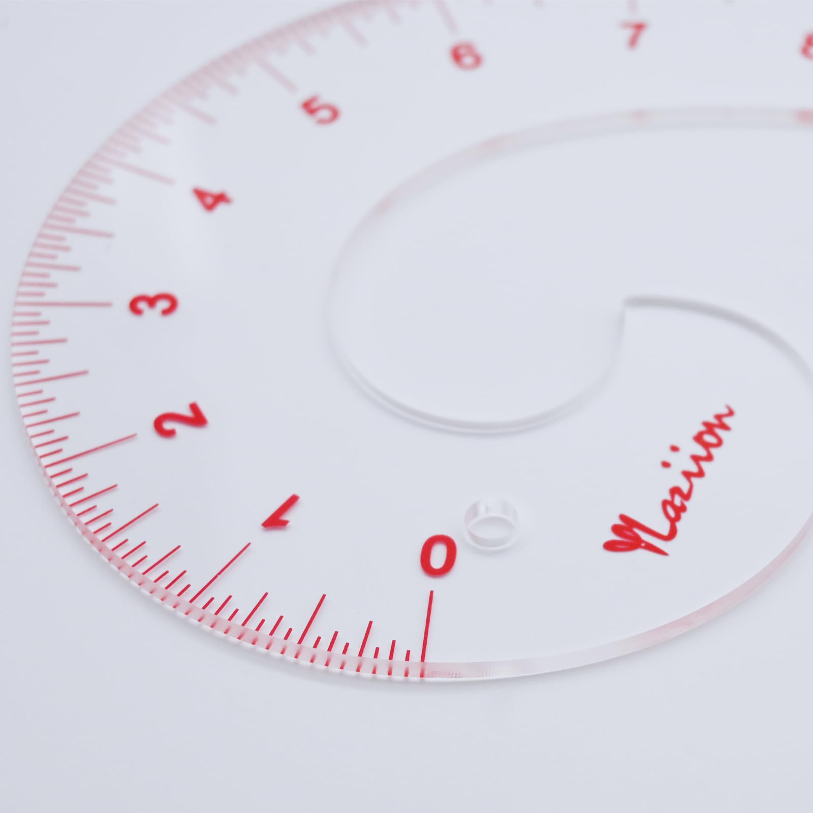 YLaziion Regla curva francesa acrílica de 30,5 cm, 3 mm, herramienta de dibujo transparente en forma de coma con escalas grabadas con láser, no amarillea, alta transparencia para costura y diseño de