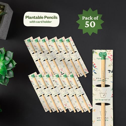 Image of Bombay Greens -50 Plantable Seed Pencils - Bio degradable Eco-Friendly Stationery for Corporate Gifting | Sustainable Gifts with Seeds - Pack of 50