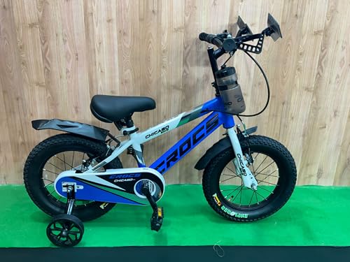 Image of Chicago Croccs BMX Kids Cycle, 14 Inches, Caliper Brake, Tire Tube, Ages 2-4 Years, Blue & Green (Blue)