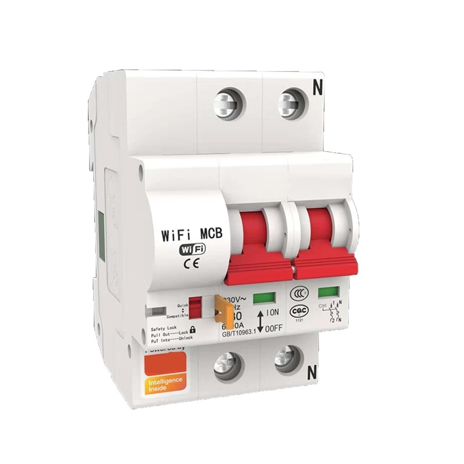 Disjoncteur WiFi Smart Life 2P 25A pour tableau électrique