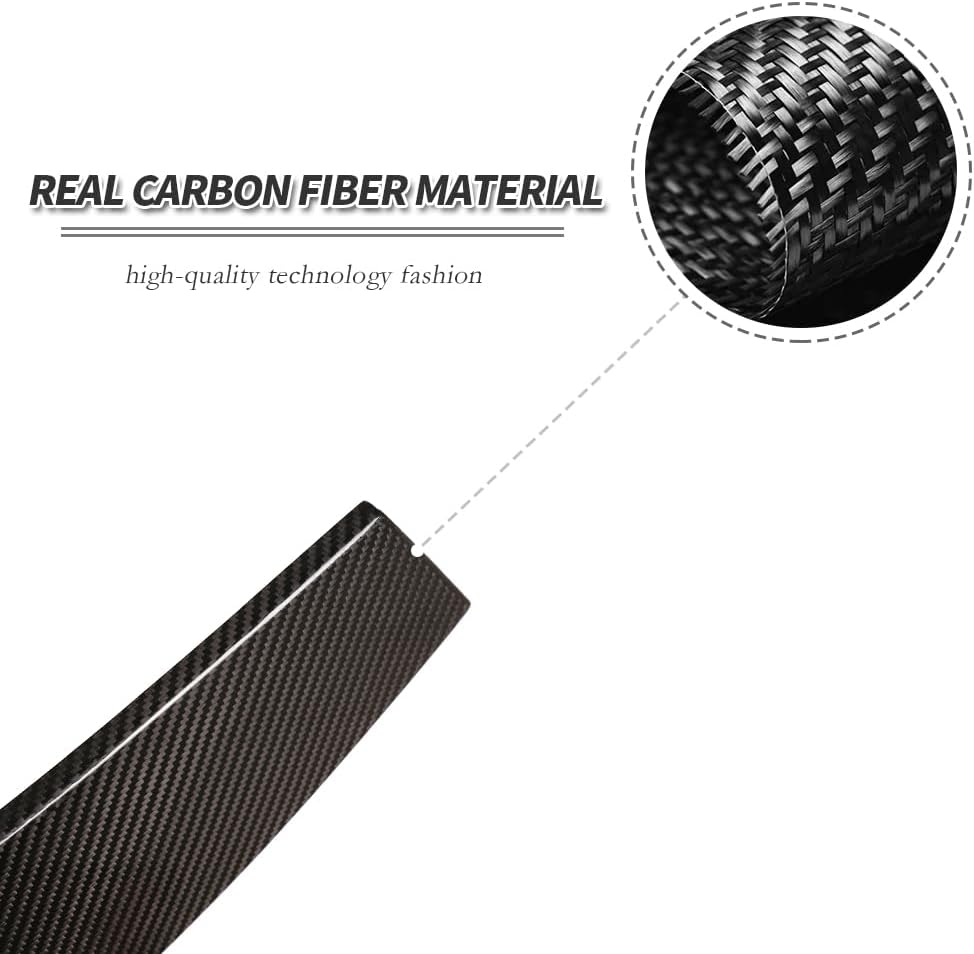 for 2014-2021 Maserati Ghibli Real Carbon Fiber Car Exterior Trim Accessories Door B-Pillar Decorative Panel (Black Carbon)
