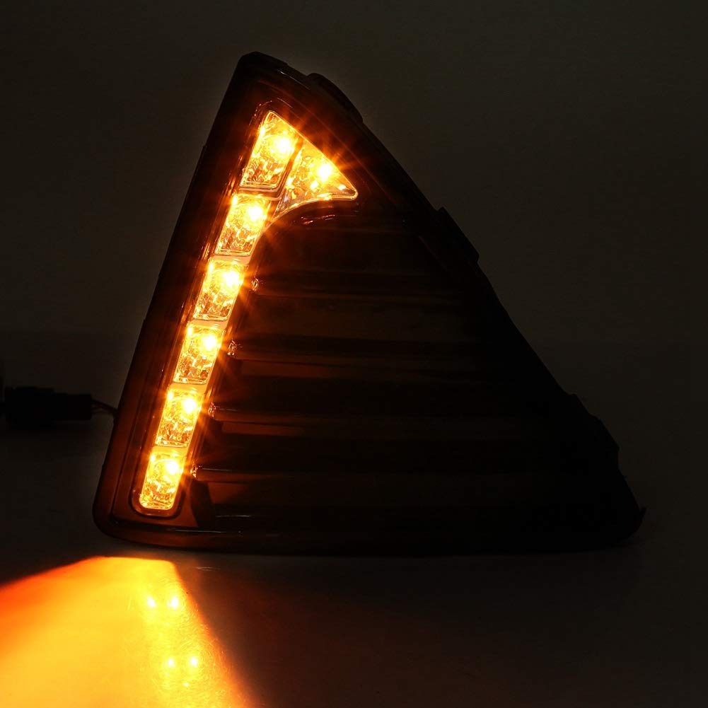 Wallfire Luci diurne a LED, 1 Coppia di luci diurne dell'auto Segnale di svolta Doppio Modello Anteriore Inferiore paraurti Guida DRL luci a LED per Ford Focus MK3 2012 2013 2014