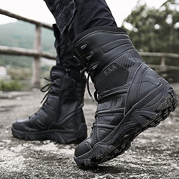 hongrenamz Lätta promenadstövlar för kvinnor hög midja vandringsskor snörning utomhusstövlar