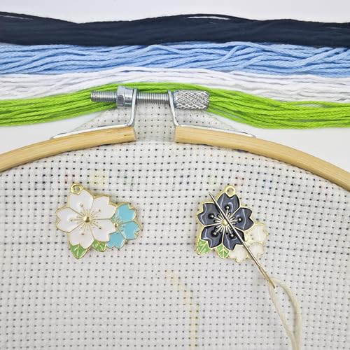 2 soportes magnéticos para agujas de punto de cruz, agujas de coser y soportes para alfileres, accesorios de punta de aguja (Sakura)