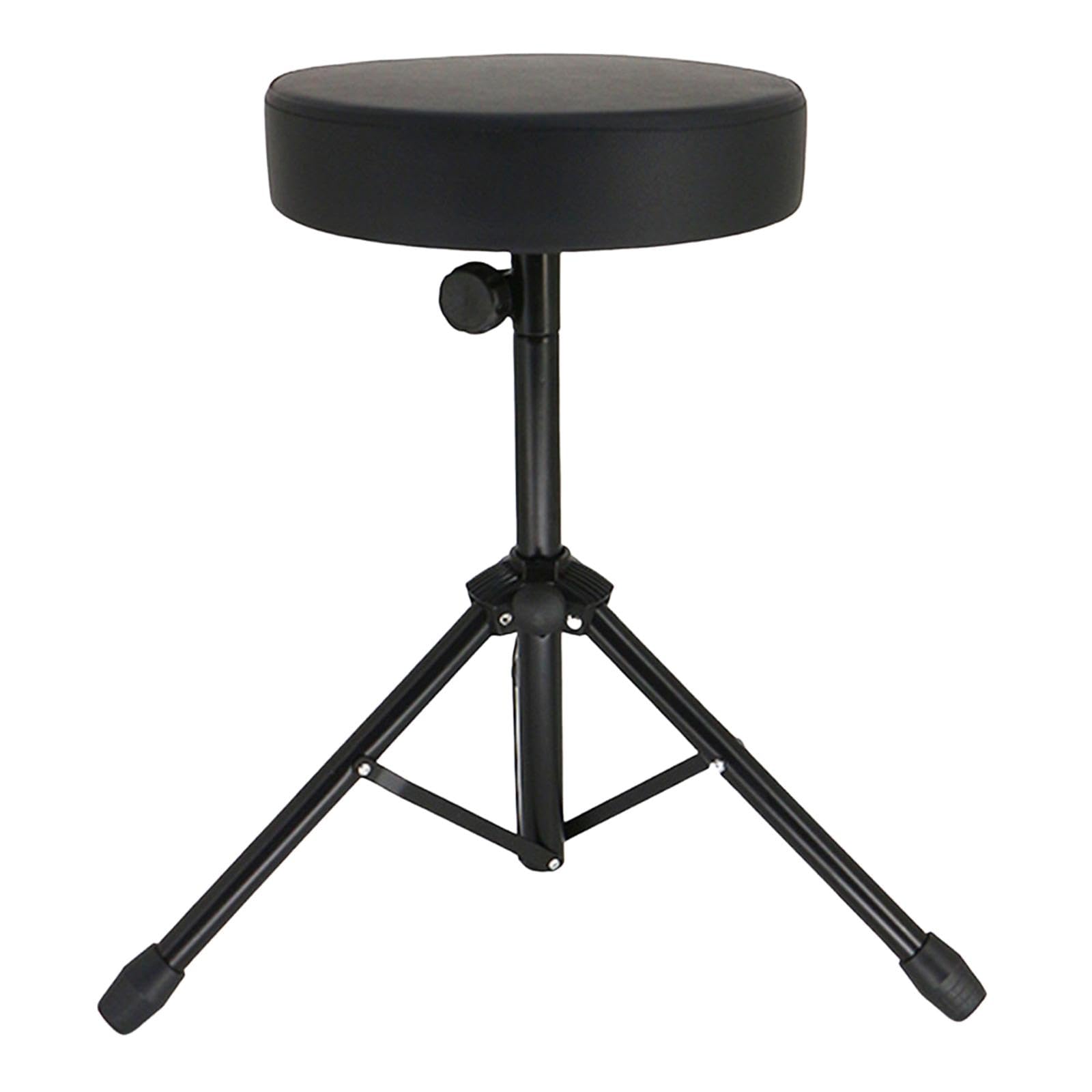 Trono de Batería, Banco de Música, Plegable, Cómodo, Antideslizante, Acolchado, Asiento de Batería Fabricado en PU para Práctica de Espectáculos,
