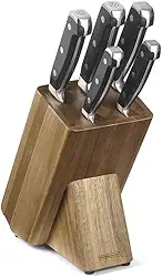 Conjunto De Facas E Suporte - Mundial 6 Peças