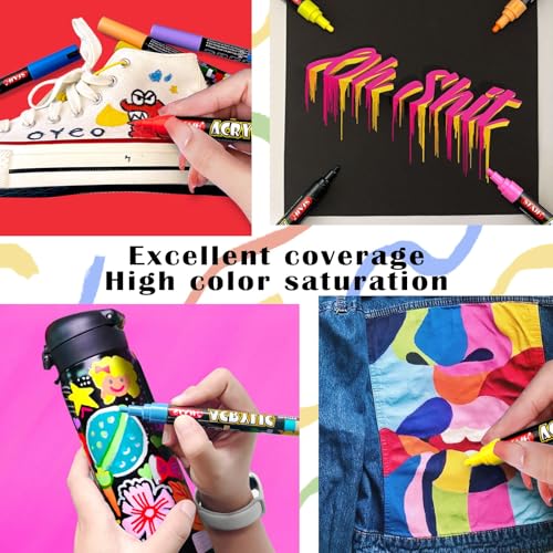 Image of SFAIH Acrylic Creative Markers - 3mm Replaceable Nibs 36 Colors
