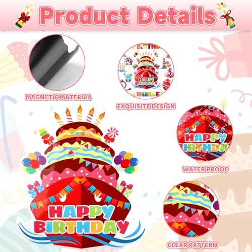 Decoraciones magnéticas para puerta temática de crucero cumpleaños 17 pcs miniatura 3