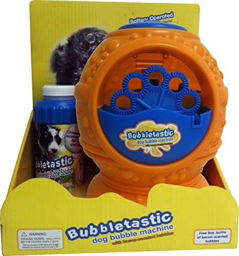 Bubbletastic Bacon Bubble Machine for Dogs - with Free 8oz. Bottle of Bacon Bubbles!