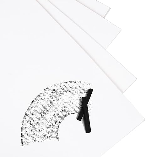 Yarka Natural Willow Bastão de carvão fino, redondo, não tóxico, médio, macio, redondo, 10 cm, preto