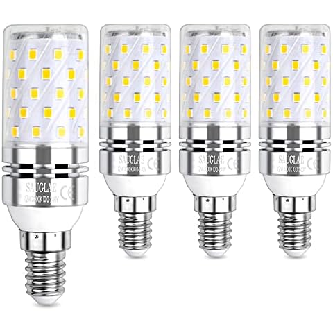 Sauglae LED Corn Bulbs, E14 Small Edison Screw, 12W, 1450Lm, 3000K Warm White, Not Dimmable, Pack of 4 Cover