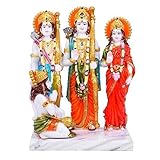 KRISHNAGALLERY1 Washable Marble Ram Darbar Statue (5-6-inch, Brown)