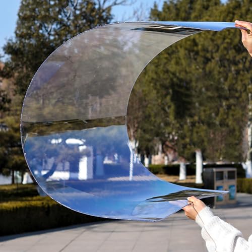 Sh000ad Placas de Policarbonato Panel de Techo,1mm Láminas de Plástico Transparente,Resistentes a Lluvia y UV,Placa Multiusos para Exteriores,Invernaderos,Tejados,Fácil de Cortar (0,5m x 1m)