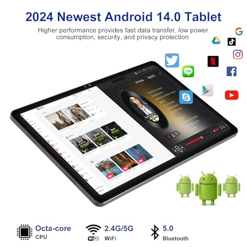 Mslstm 2024 Latest 11 Inch Tablet Android 14 Tablet 18Gb(6Gb+12Gb Extend) Ram 128Gb Rom thumb #4