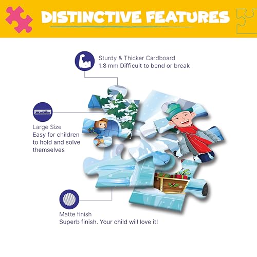 Image of 2 in 1, Vacation Theme, 48 Pieces Each Jigsaw Puzzles for Kids 5+ Years, Beach & Countryside Adventure, Includes Activity Sheet, Educational Toy & Birthday Gift for Boys & Girls