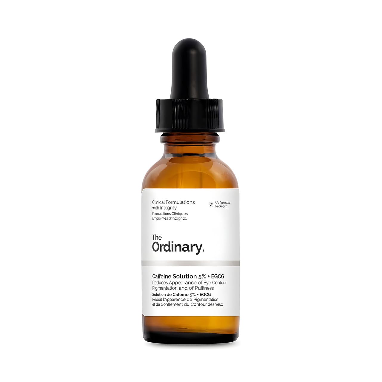 The Ordinary Caffeine Solution 5% + EGCG, Depuffing Eye Serum for Dark Circles and Tired Eyes