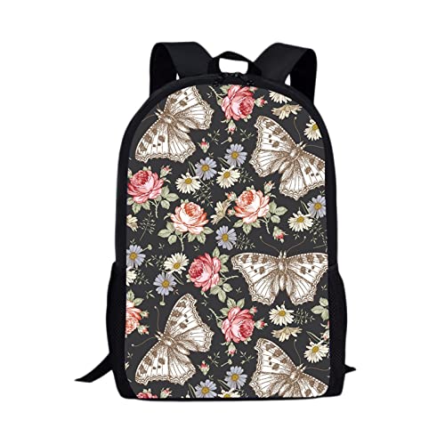 School Bags For Teenager Girls Bookbag Primary Bagback Custom Made Cute Butterfly Print Women Bookbag A