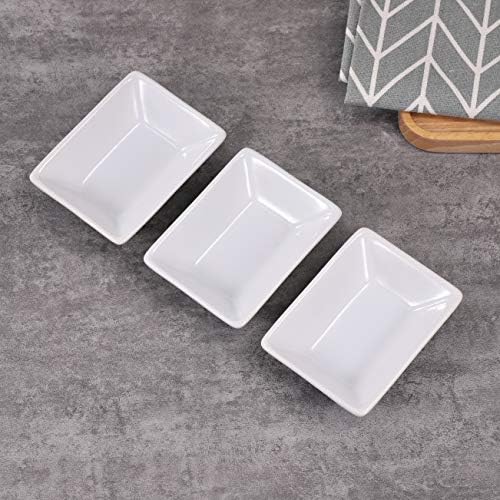 Urban Lifestyle 6 x miseczka do sosu Momo prostokątna z porcelany (biała)
