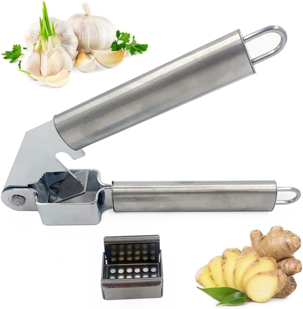 Chef Aid Garlic Press, High Grade Stainless Steel Mincer, Made For