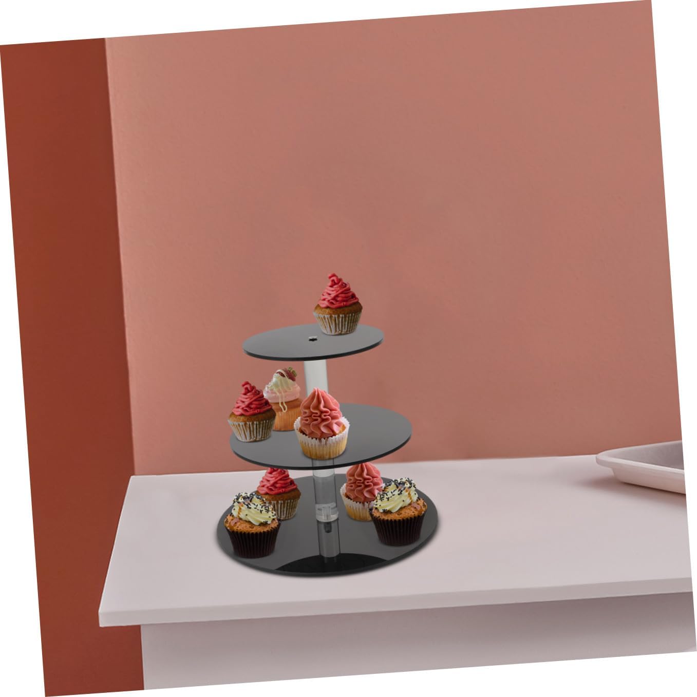 Luxshiny 1Set Dessert Display Stand Cake Rack for Weddings Parties Home Decoration Versatile Cupcake Holder for Sweets Fruits Snacks Design