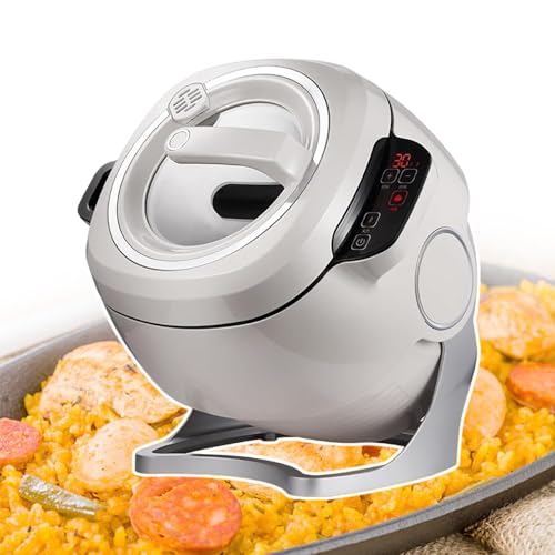 Automatic Cooking Machine, 6 L Fry Robot, Touch Panel Cooker Robot, With 360° Rotating And All-Round Heating Anti-Paste, For Domestic/Commercial
