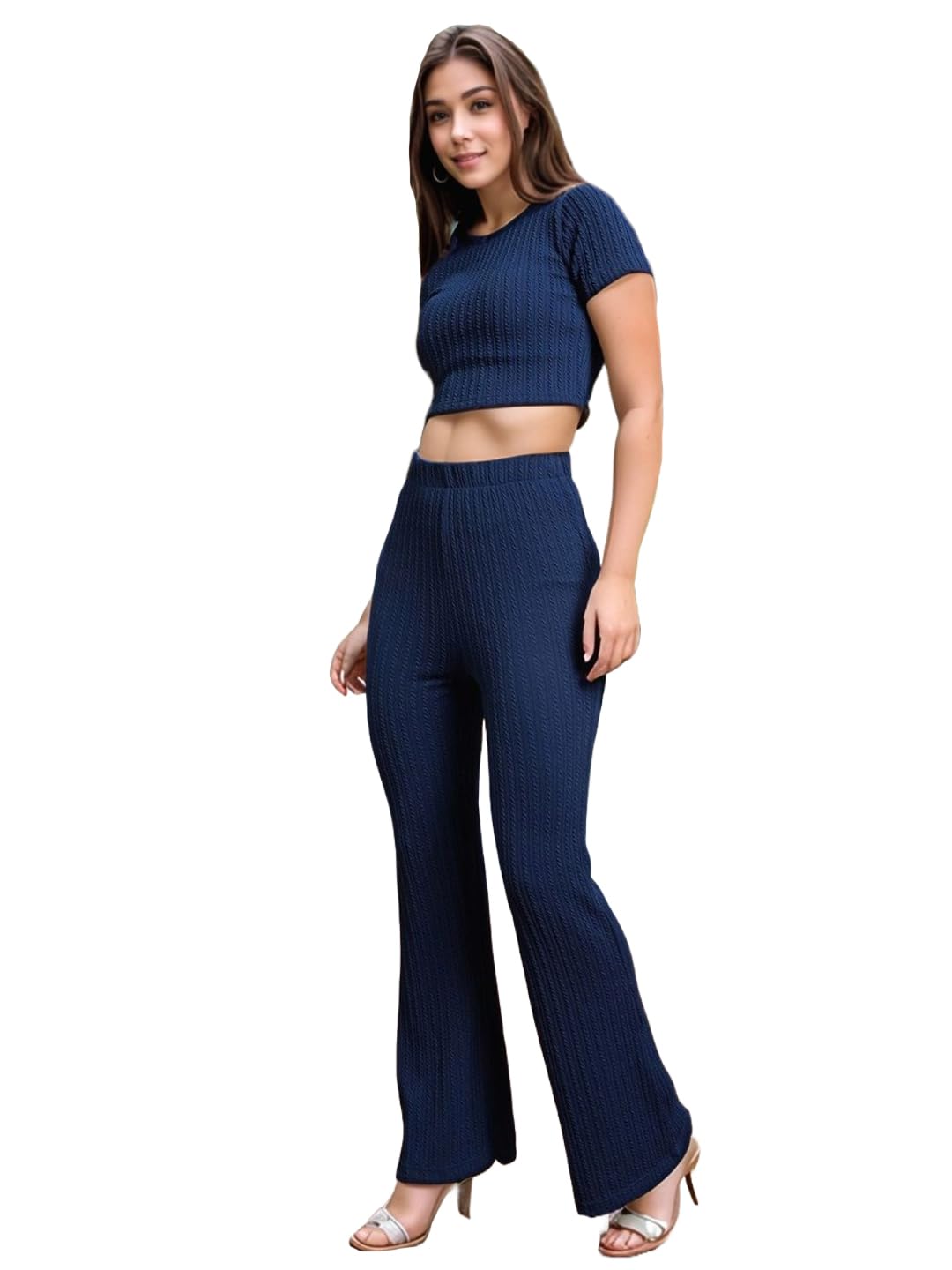 ANNI DESIGNER Women Rayon Top and Pant Set| Regular Fit |Formal Wear |Party W...