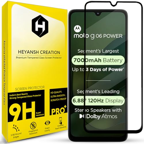 Image of Tempered Glass Screen Protector Compatible for Moto G06 Power 5G / Moto G06 Power with Edge to Edge Coverage and Easy Installation Kit