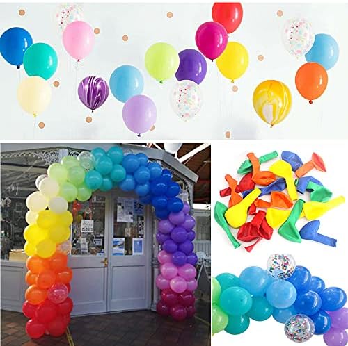 OTMVicor Rainbow Balloon Arch Kit,116pcs Colorful Balloons Garland Kit,Multicolour Foil Balloons for Birthday