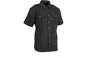 White Performance Black Uniform Work Shirts For Men Polyester - 3-Pack