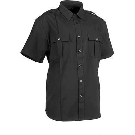 White Performance Black Uniform Work Shirts For Men Polyester - 3-Pack