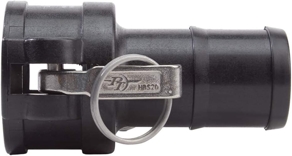 Made in the USA 2" PVC Camlock Hose Shank Fitting - Plastic Hose Barb Coupler - Poly Type C Female Cam Lock Hose Adapter - Barbed Hose Cam & Groove Coupler