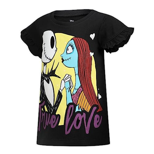 Disney Nightmare Before Christmas Girls’ T-Shirt 3 Pack For Toddler And Big Kids – Black/Lilac/Multicolor #TOP4