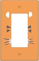 Vista 77 de Cubierta de interruptor de luz dúplex de elefante de dibujos animados de 1 banda, cubiertas de enchufe, placa frontal decorativa para receptáculo